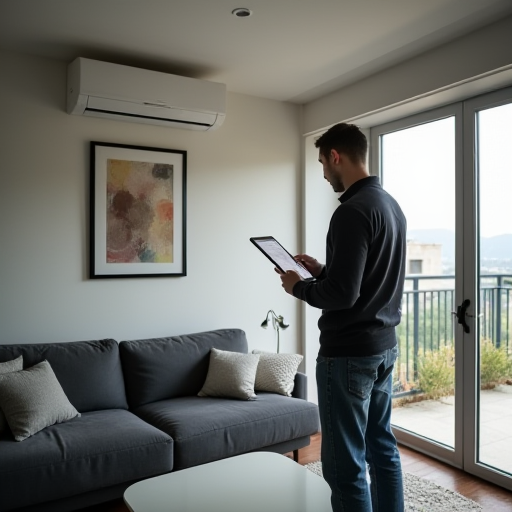 Profesyonel bir HVAC teknisyeni, Pendik'te soğutma ihtiyaçlarını değerlendiriyor.