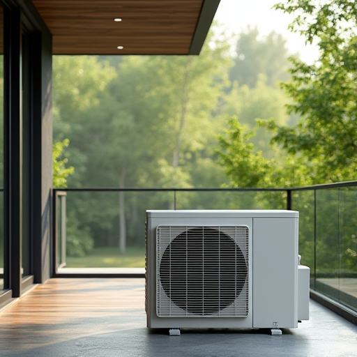 Çekmeköy'de, ormanın yakınında bulunan modern bir klima ünitesi.