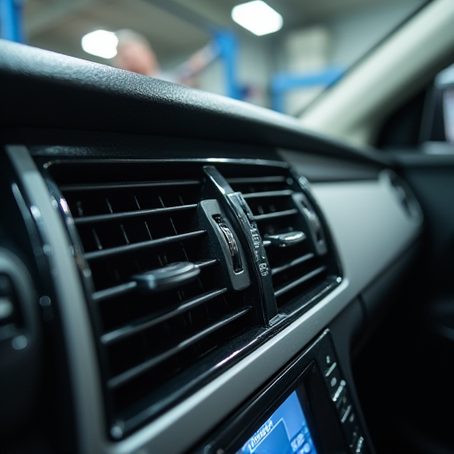 Bir tamirci, manifold göstergesi kullanarak bir otomobilin klima sistemini kontrol ediyor.