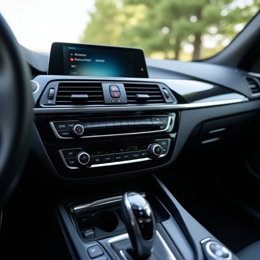 Klima açık olan modern bir araba.