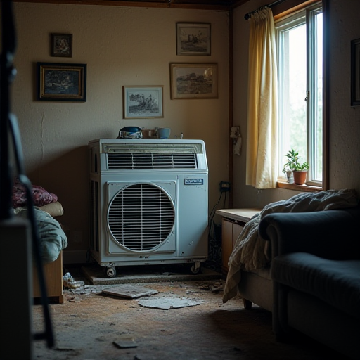 Küçük bir odada büyük bir klima.