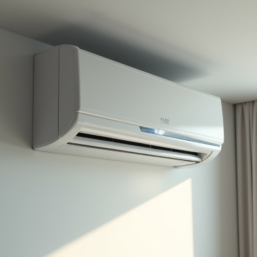 Modern bir odada bulunan, enerji tasarruflu klima ünitesi.