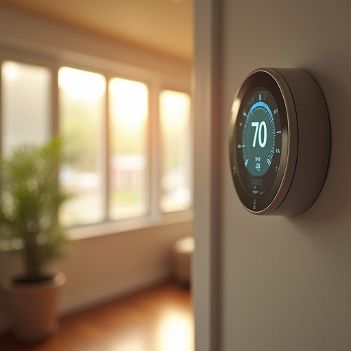 Termostatlı, sıcak bir ev içi.