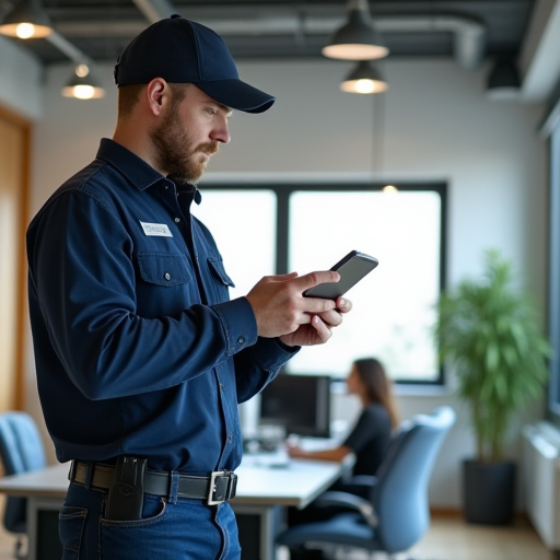 HVAC teknisyeni, işletme ihtiyaçlarını değerlendiriyor.