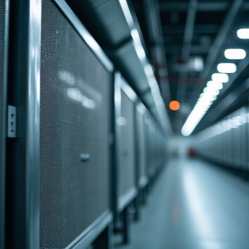 Bir fabrikadaki modern havalandırma sistemi.