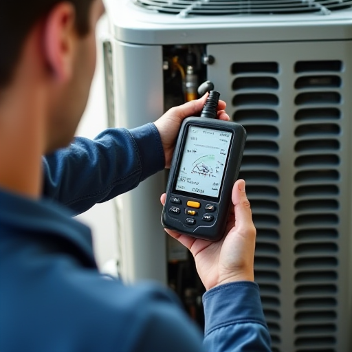 Teknisyen, soğutucu akışkan seviyelerini kontrol ediyor.