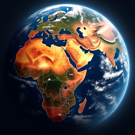 Dünya'nın uydudan çekilmiş görüntüsü, sera gazlarının ısıyı tuttuğu anı gösteriyor.