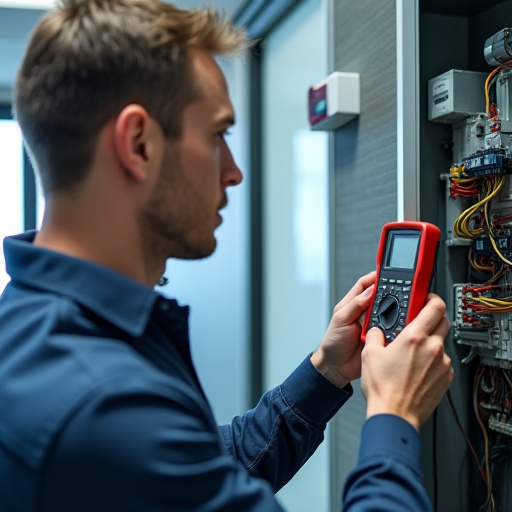 Bir teknisyen, arızalı bir VRF sistemini kontrol ediyor.