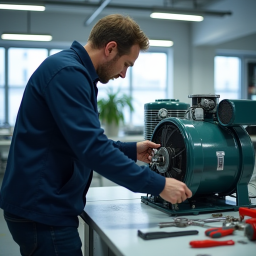 VRF kompresörünü tamir eden teknisyen.