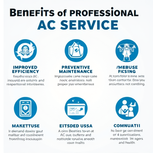 Profesyonel klima servisinin faydalarını vurgulayan bir infografik.