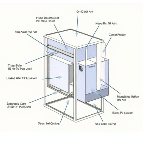 Bir endüstriyel havalandırma sisteminin şeması.