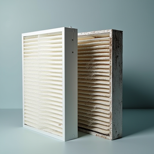 Temiz ve kirli hava filtreleri.