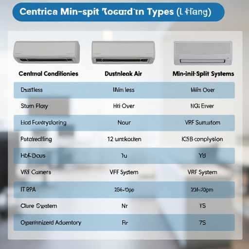 Klima sistemlerinin karşılaştırması.