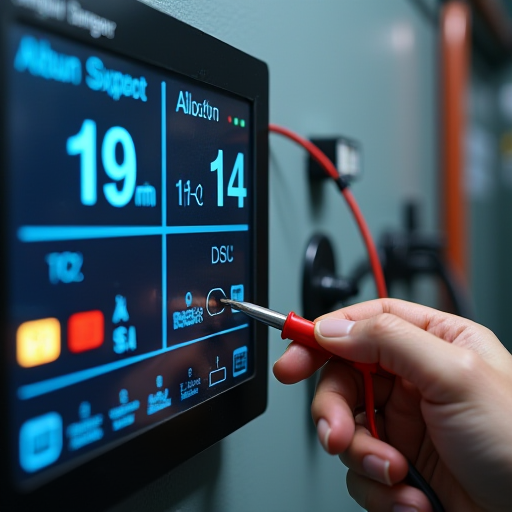 VRF sistem kontrol paneli, hata kodları ile birlikte.