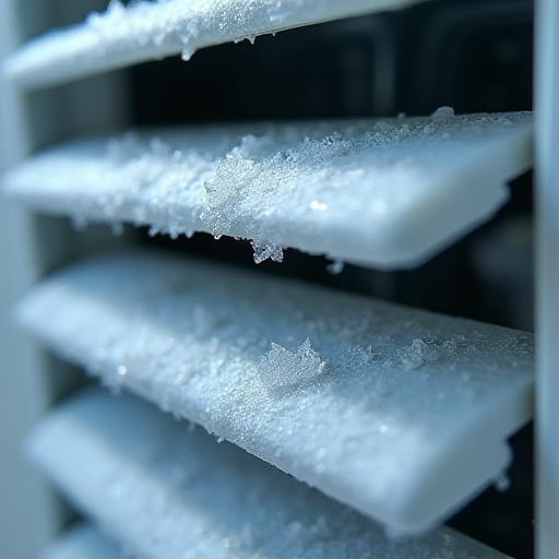 Evaporatör bobinlerinde buzlanma.