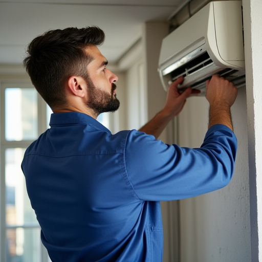 HVAC servis ekibi, bakım hizmeti sağlıyor.