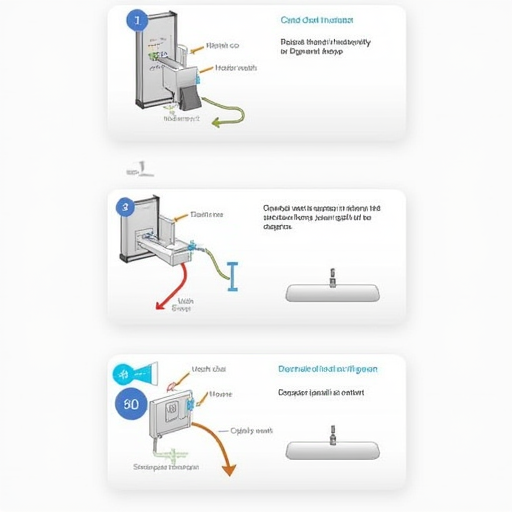Akıllı Termostatlar ve Isı Kontrolü için Mobil Uygulama: Akıllı bir termostatın kurulum sürecini adım adım gösteren bir şema.