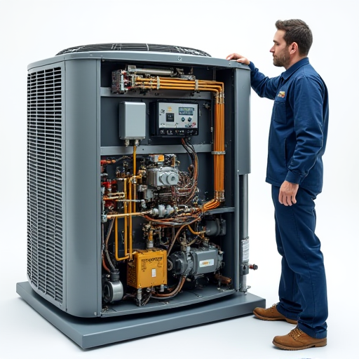 Bir klima ünitesinin detaylı görünümü.