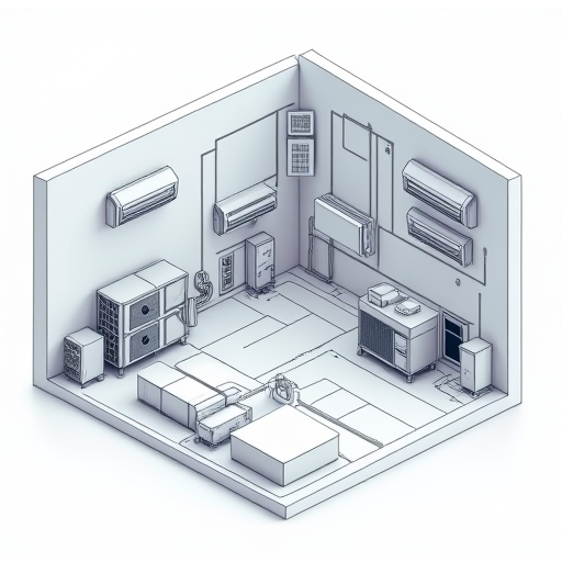 Bir oteldeki merkezi klima sisteminin şeması.