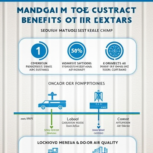Hava perdelerinin faydalarını gösteren bir infografik.