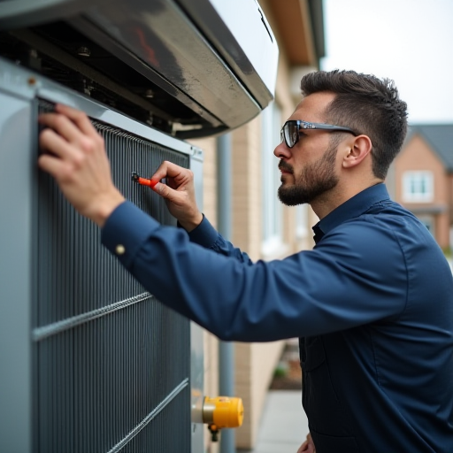 HVAC teknisyeni, VRF kompresörünü kontrol ediyor.