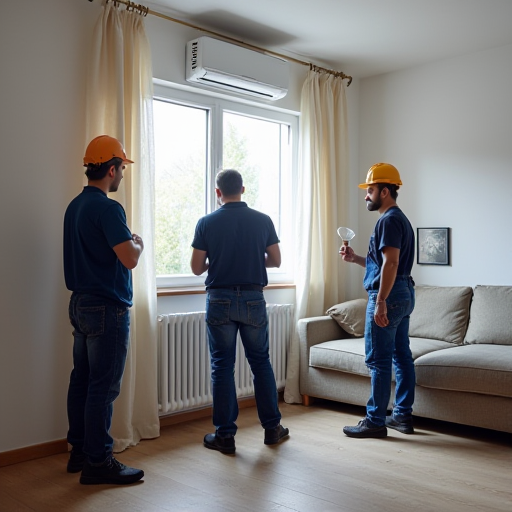 Bulat İklimlendirme ekibi, klima sistemini kontrol ediyor.