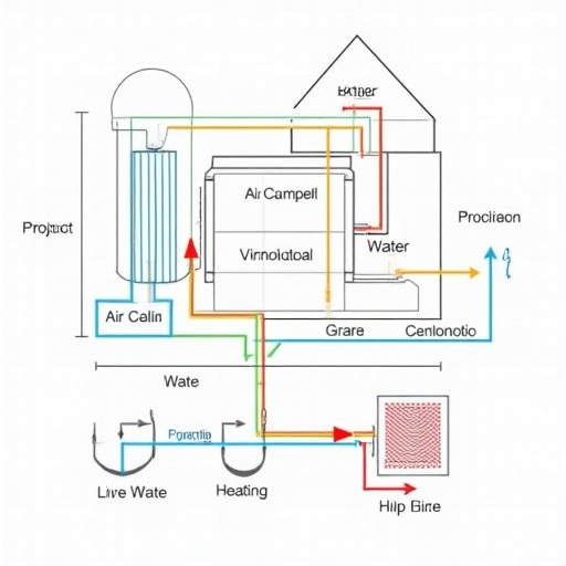 Entegre bir klima sisteminin şeması.
