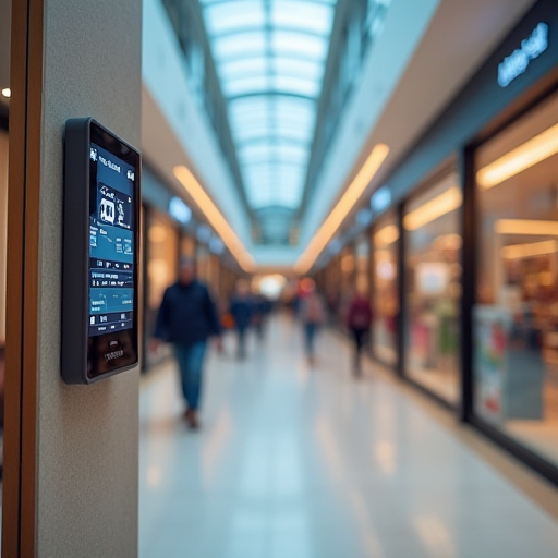 Bir alışveriş merkezinde akıllı termostatlar.