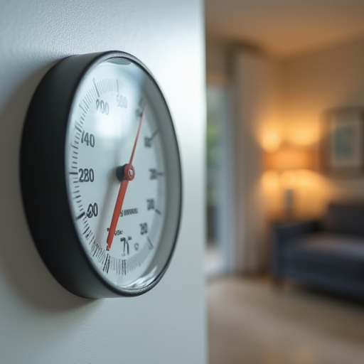 İç mekanın nem seviyelerini gösteren higrometre.